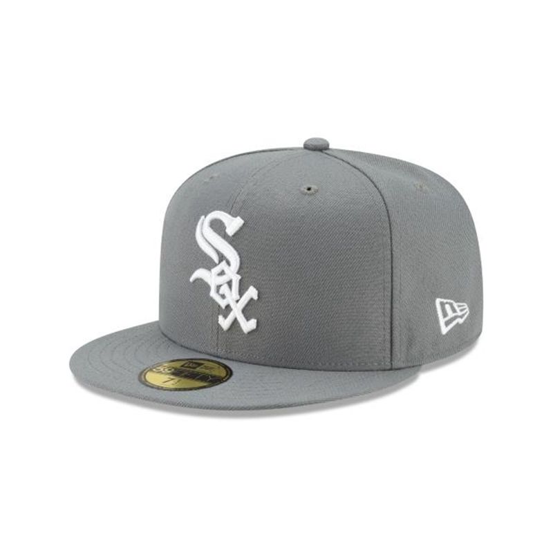 MLB Chicago White Sox Floral Undervisor 59Fifty Fitted (AEC6125) - Grey New Era Caps